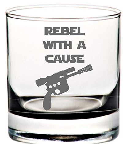 Star Wars Inspired Rebel Rocks Glass & Star Wars Shot Glass 