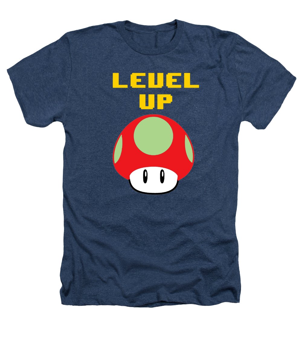 Level Up Mushroom, Classic 8 Bit Entertainment System Characters. Babies From The 80's.  - Heathers T-Shirt